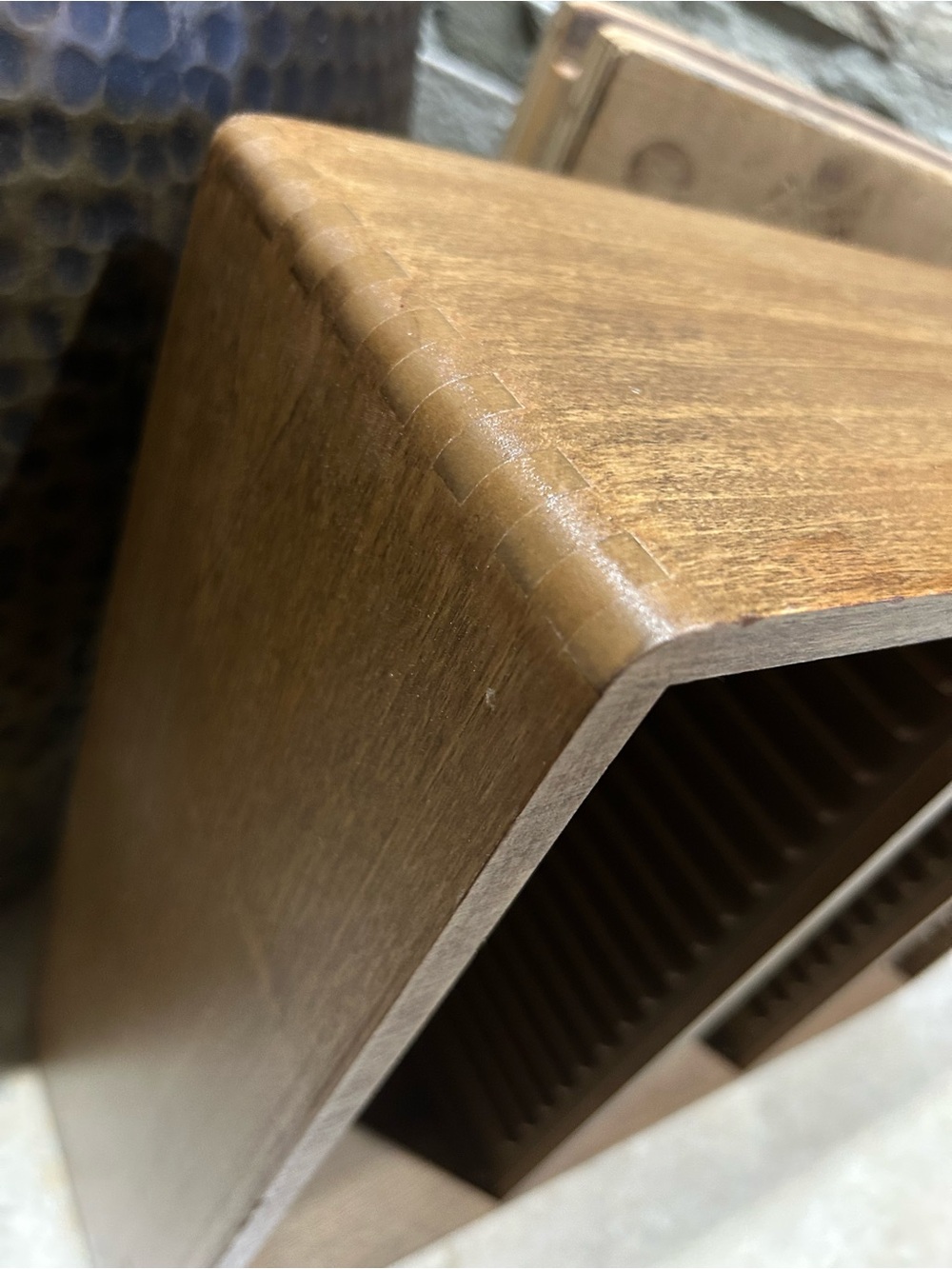 vintage MCM wooden CD storage rack - Picture 6 of 13